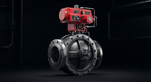 Industrial valve cross-section